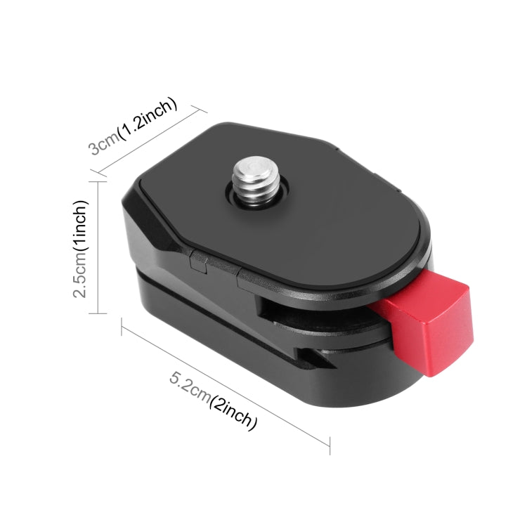 PULUZ Mini Monitor Magic Arm Quick Release Plate (Black) - Ultimate Convenience and Versatility