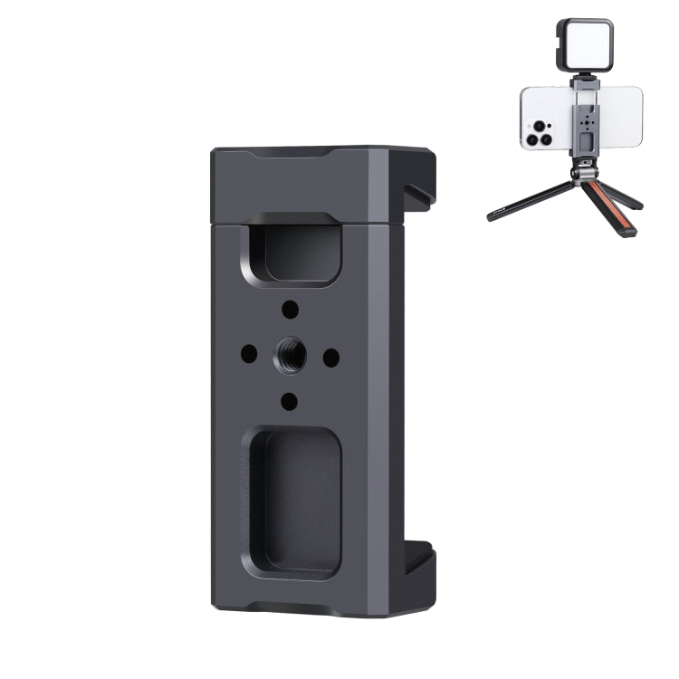 PULUZ Aluminum Alloy Smartphone Clamp with Cold Shoe Mount (Black)