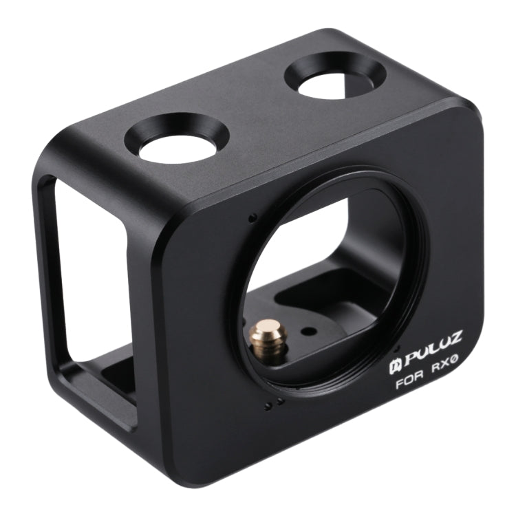 PULUZ Aluminum Alloy Protective Cage with 37mm UV Filter Lens and Sunshade Kit for Sony RX0 (Black)