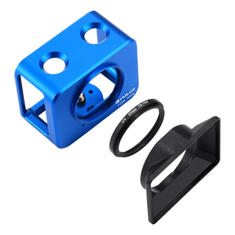 PULUZ Aluminum Alloy Protective Cage and Lens Accessories Kit for Sony RX0 (Blue)
