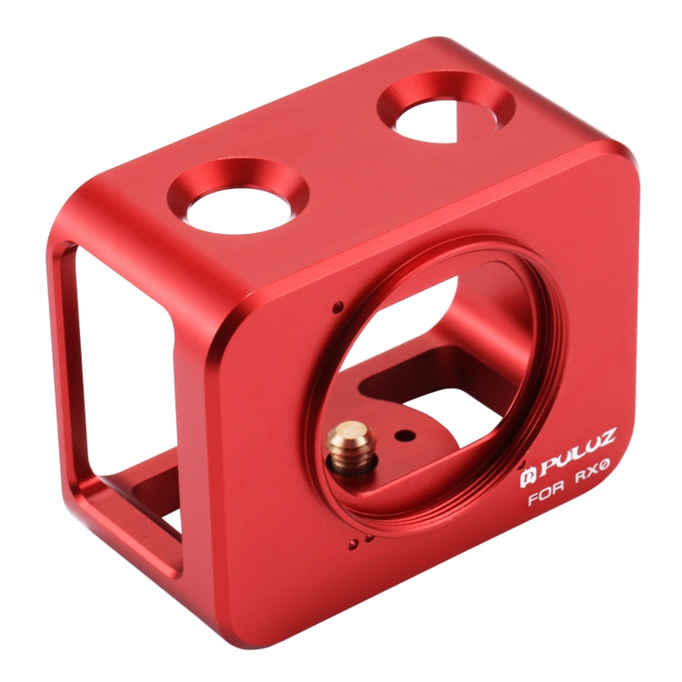 PULUZ Aluminum Alloy Protective Cage Set for Sony RX0 with UV Filter and Sunshade (Red)