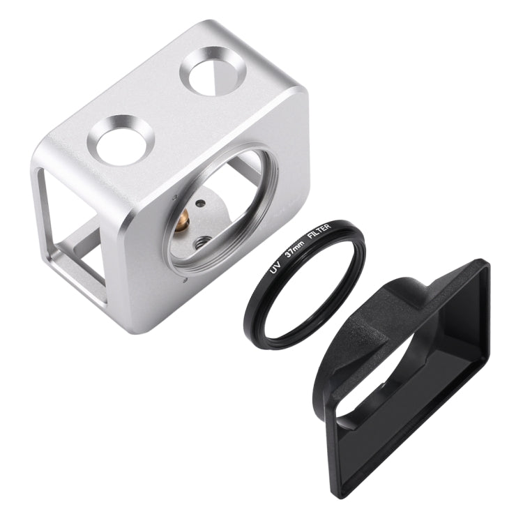 PULUZ for Sony RX0 Aluminum Protective Cage Kit with Lens Accessories (Silver)