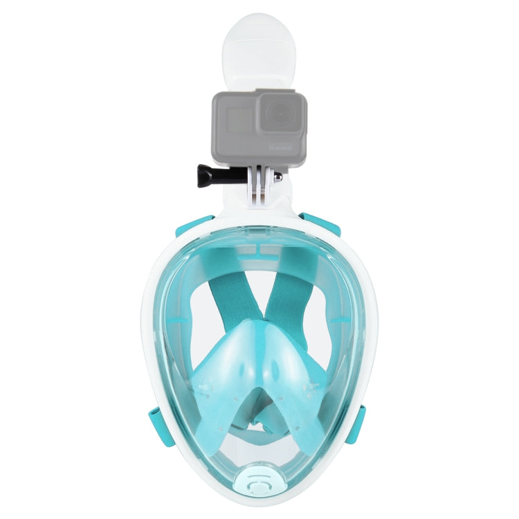 PULUZ 240mm Fold Tube Snorkel Mask with Built-in Action Camera Mount and Dry Diving Technology, S/M Size(Green)