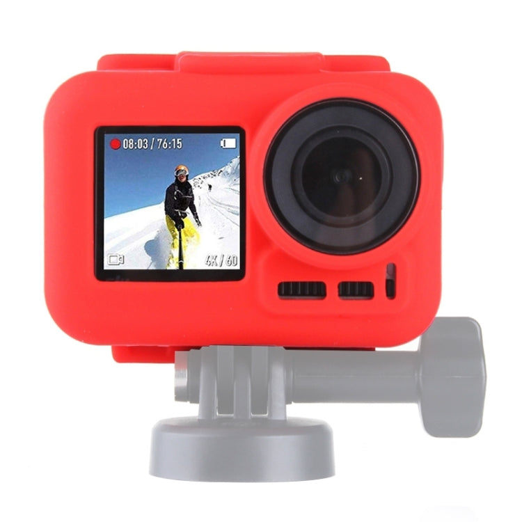 PULUZ Red Silicone Protective Case with Frame for DJI Osmo Action