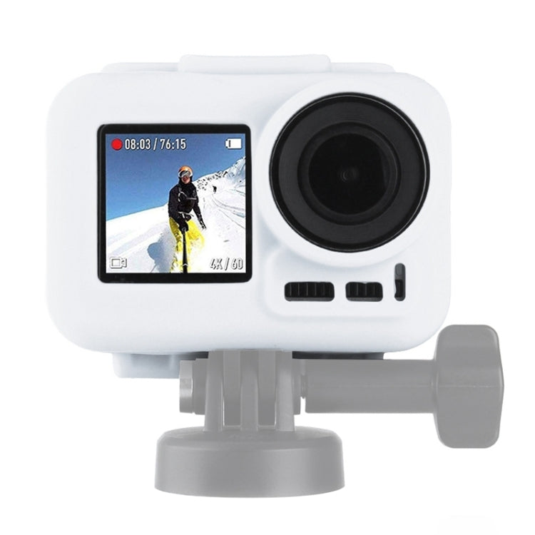 PULUZ Silicone Protective Case for DJI Osmo Action with Frame - White