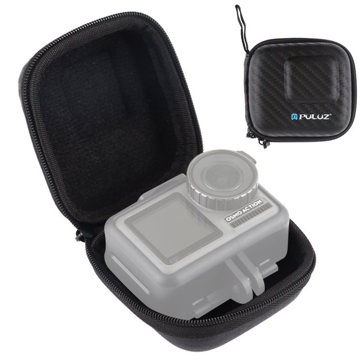 PULUZ Mini Portable Carbon Fiber Storage Bag for DJI OSMO Action and Similar Cameras