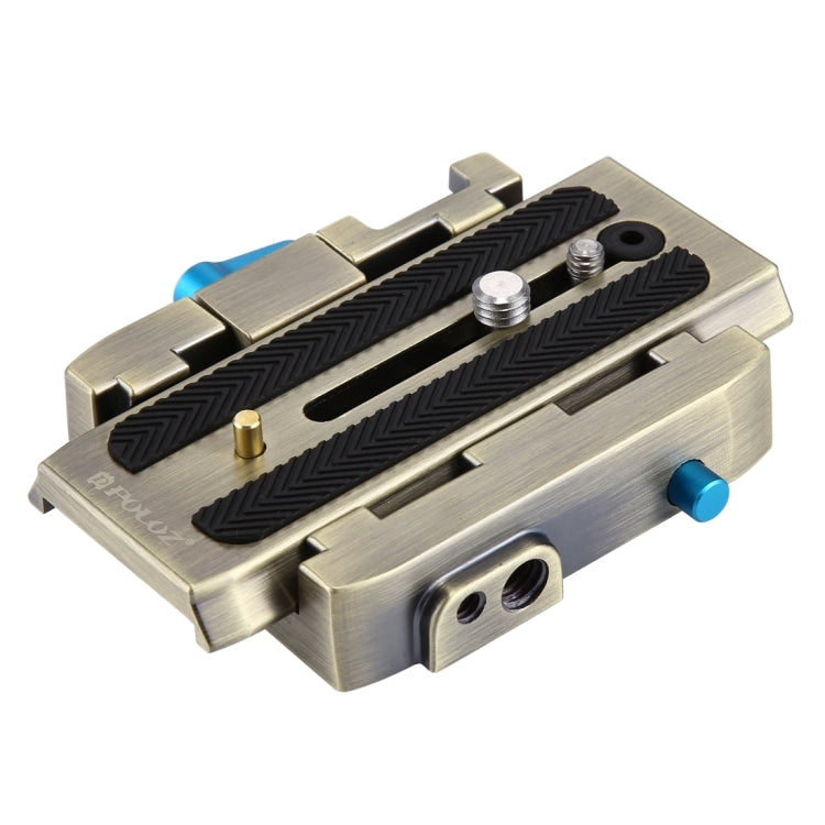 PULUZ Quick Release Clamp Adapter and Plate for DSLR & SLR Cameras (Gold)