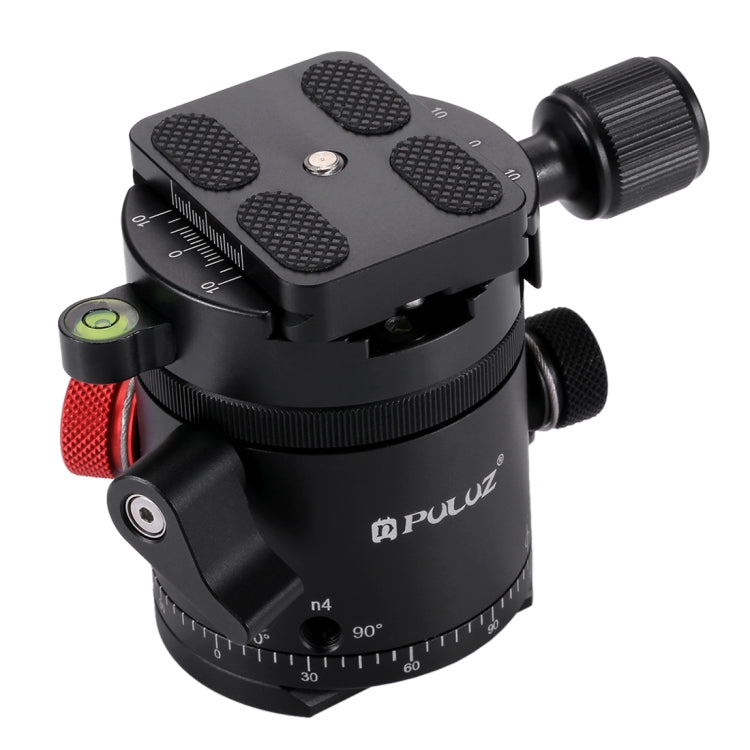 PULUZ Aluminum Alloy Panoramic 360 Degree Indexing Rotator Ball Head with Quick Release Plate for Camera Tripod Head
