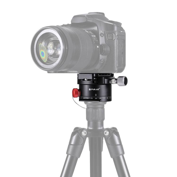 Aluminum Alloy Panoramic Indexing Rotator Ball Head for Camera Tripod with Quick Release Plate