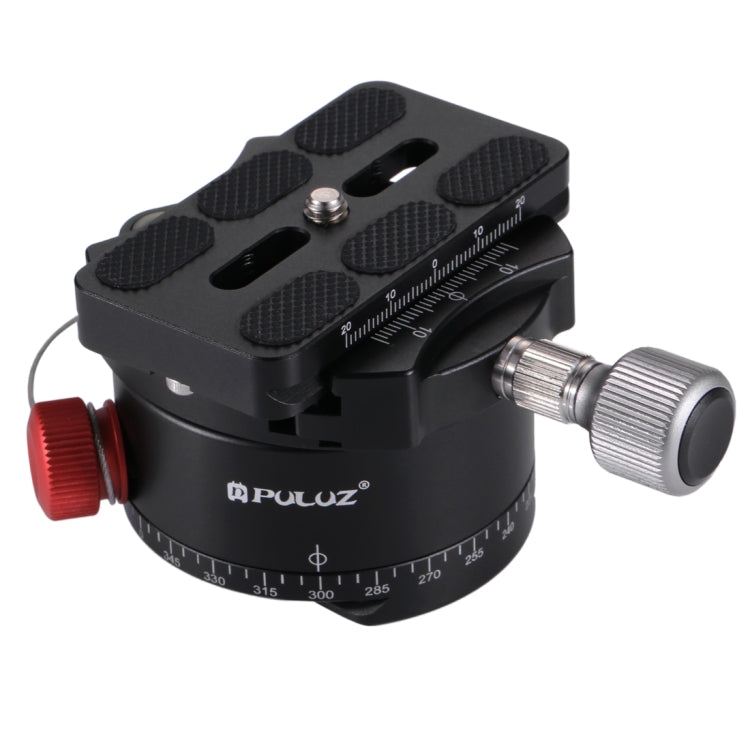 Aluminum Alloy Panoramic Indexing Rotator Ball Head for Camera Tripod with Quick Release Plate