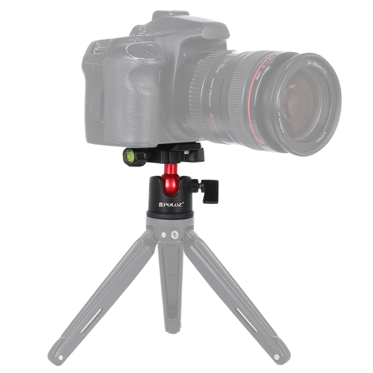 PULUZ 360 Degree Rotation Panoramic Metal Ball Head with Quick Release Plate for DSLR and Digital Cameras in Black
