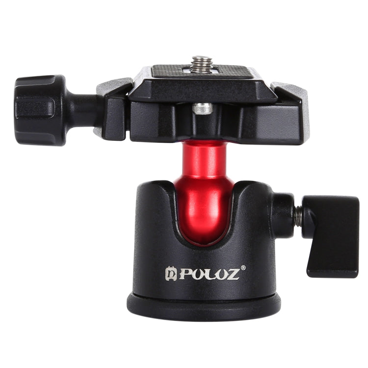 PULUZ 360 Degree Rotation Panoramic Metal Ball Head with Quick Release Plate for DSLR and Digital Cameras in Black