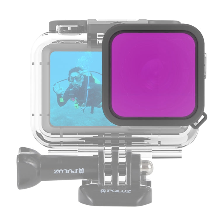 PULUZ Dive Color Lens Filter for DJI Osmo Action (Purple)