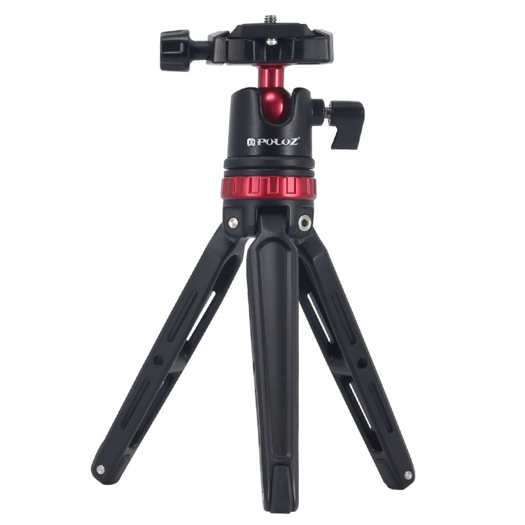 PULUZ Pocket Mini Adjustable Metal Desktop Tripod with 360 Degree Ball Head for DSLR & Digital Cameras (Red)