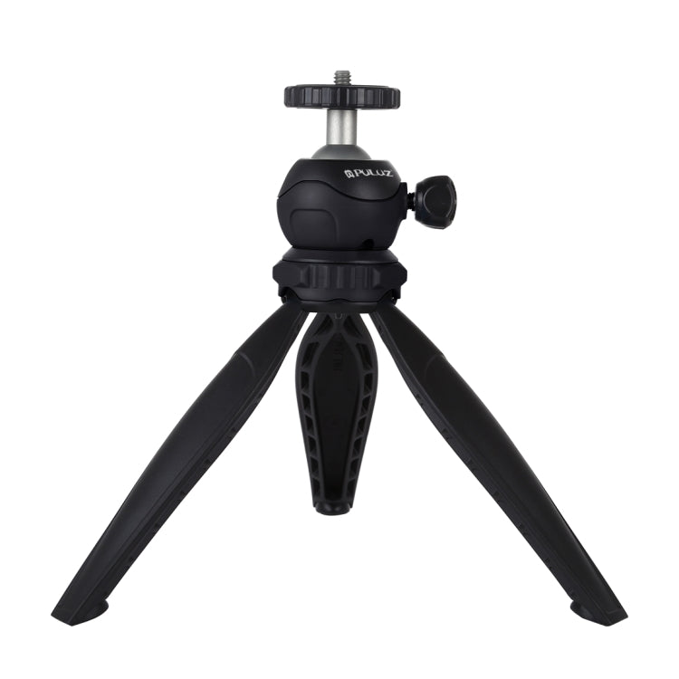 PULUZ 20cm Pocket Plastic Tripod Mount with 360 Degree Ball Head for Smartphones, GoPro, and DSLR Cameras (Black)