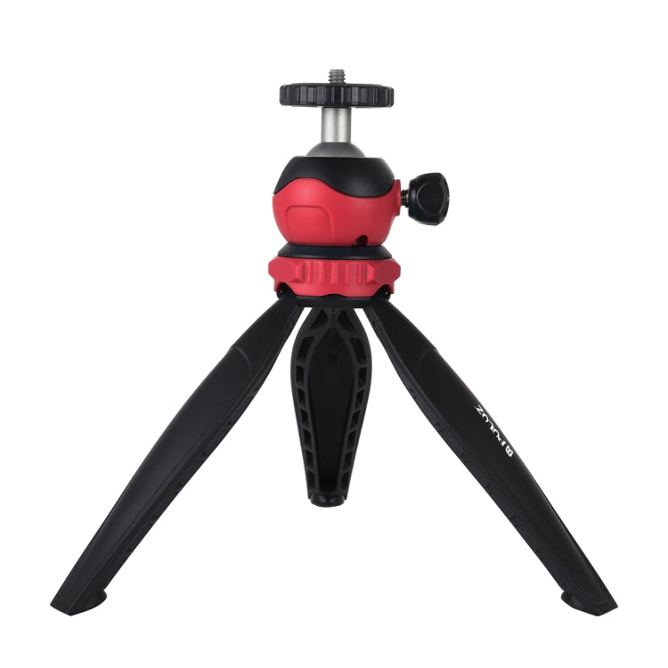 PULUZ 20cm Pocket Plastic Tripod Mount with 360 Degree Ball Head for Smartphones, GoPro, DSLR Cameras (Red)