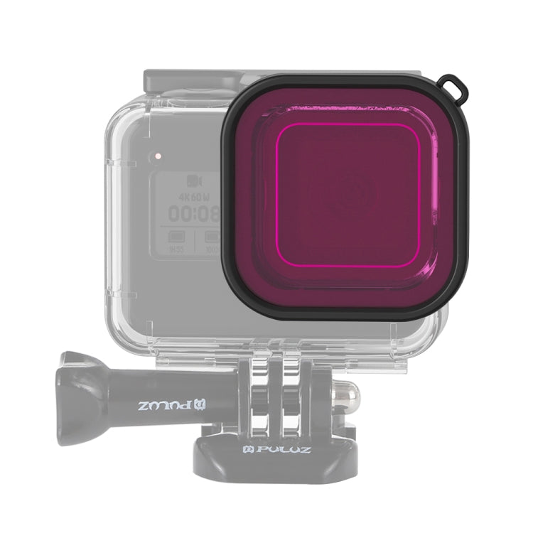 PULUZ Square Diving Color Lens Filter for GoPro HERO8 Black (Purple)