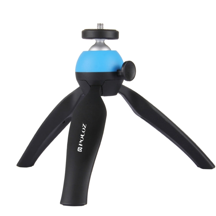 PULUZ Pocket Mini Tripod Mount with 360 Degree Ball Head for Smartphones, GoPro, DSLR Cameras (Blue)
