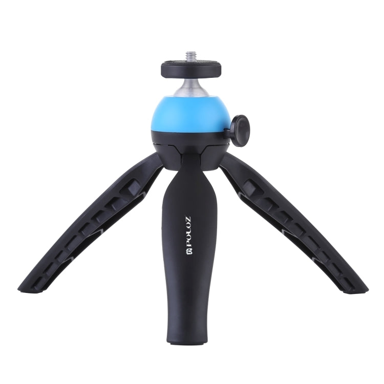 PULUZ Portable Blue Mini Tripod Mount with 360 Degree Ball Head for Smartphones, GoPro, and DSLR Cameras