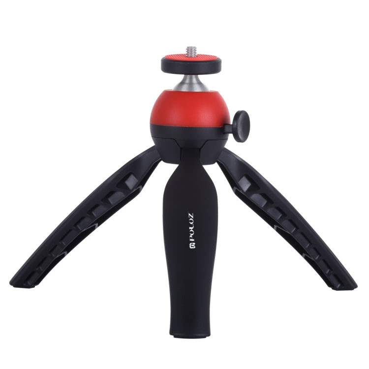 PULUZ Pocket Mini Tripod Mount with 360 Degree Ball Head for Smartphones, GoPro, DSLR Cameras - Red