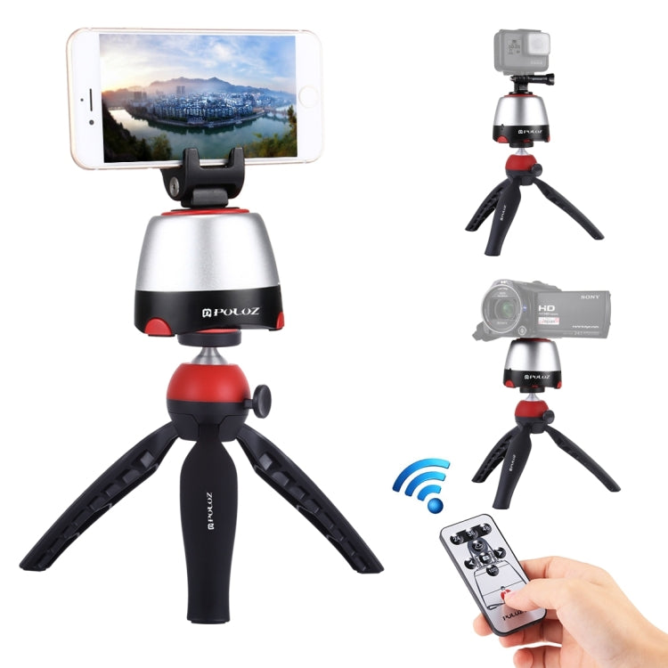 PULUZ Electronic 360 Degree Rotation Panoramic Head with Remote Control for Smartphones, GoPro, and DSLR Cameras