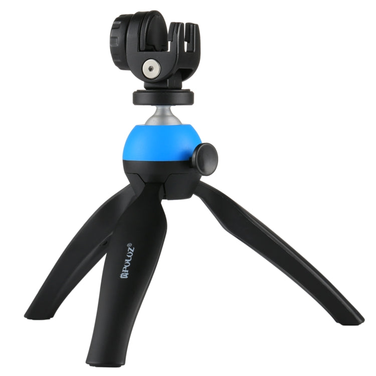 PULUZ Blue Pocket Mini Tripod with 360 Degree Ball Head & Phone Clamp for Smartphones