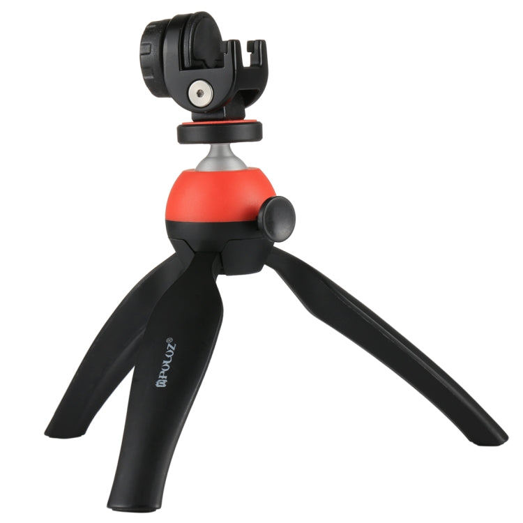 PULUZ Red Pocket Mini Tripod Mount with 360 Degree Ball Head & Phone Clamp for Smartphones