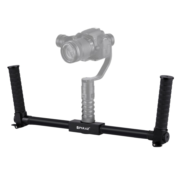 PULUZ Dual Handheld Grip Aluminum Tube Stabilizer with 3-Axis Compatibility