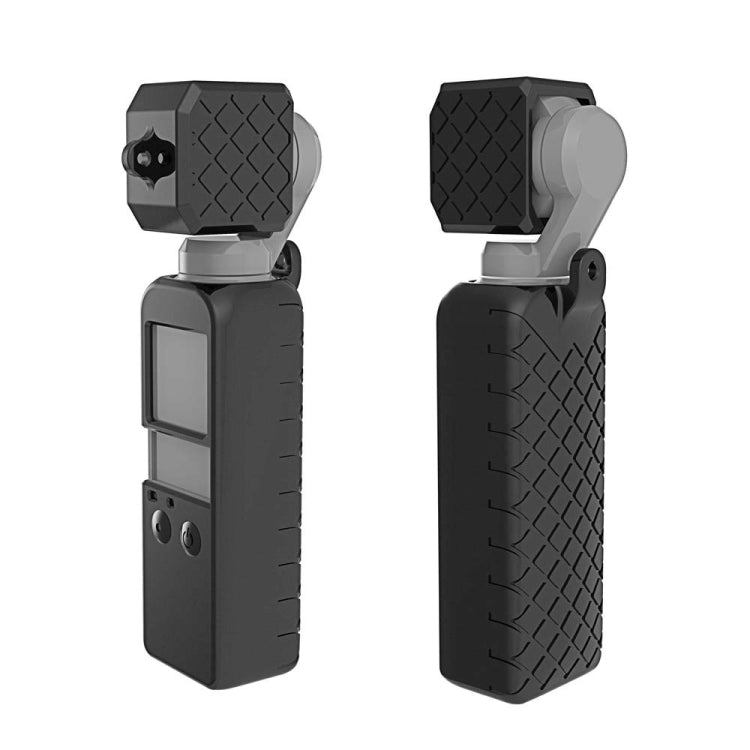 PULUZ 2 in 1 Diamond Texture Silicone Cover Case Set for DJI OSMO Pocket (Black) - Protect and Preserve Your DJI OSMO Pocket