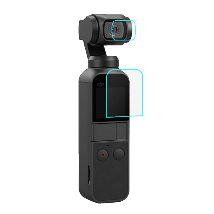 PULUZ 9H 2.5D HD Tempered Glass Lens and Screen Protector for DJI OSMO Pocket Gimbal