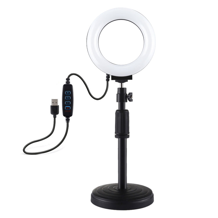 PULUZ Desktop Holder with 4.7 inch 12cm 3 Modes USB Dimmable LED Ring Vlogging Video Light