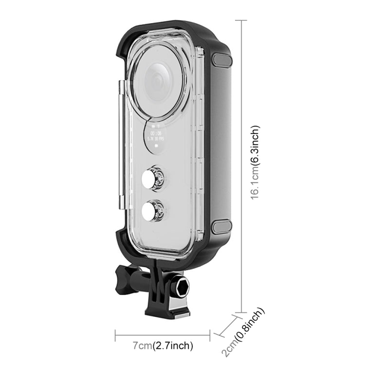 PULUZ 30m Underwater Waterproof Housing for Insta360 ONE X Action Camera
