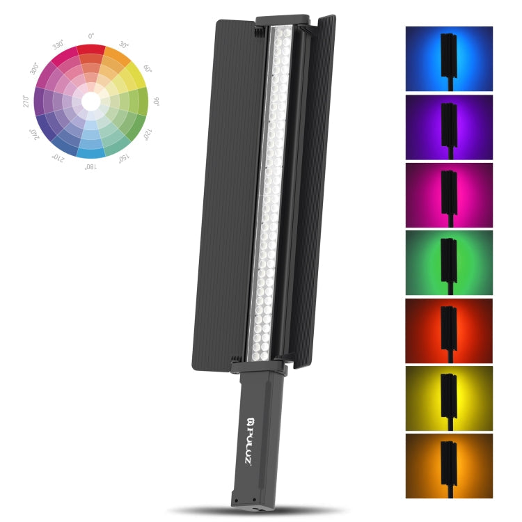 PULUZ 72 LEDs Handheld RGB Fill Light with Barndoor - Photography Illumination Assistant