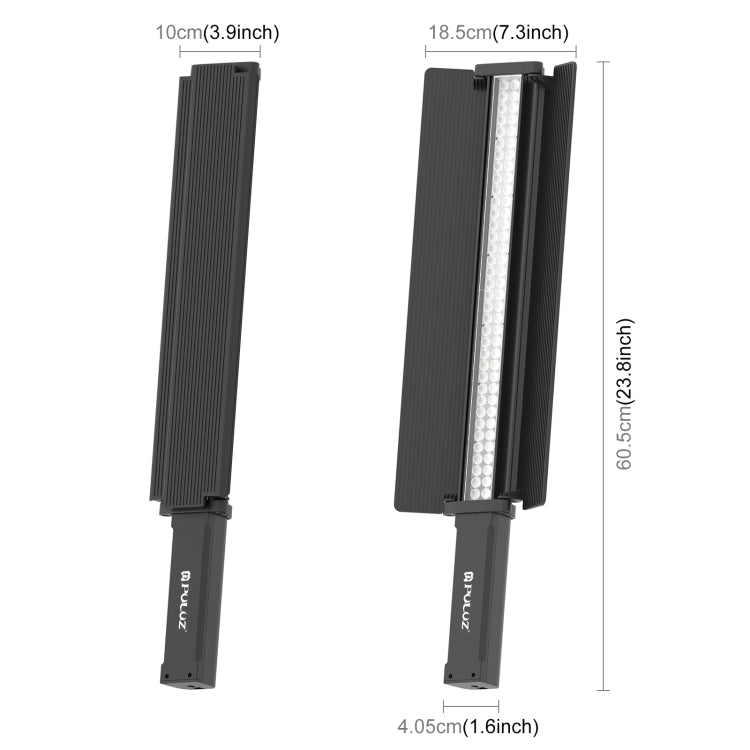 PULUZ 72 LEDs Handheld RGB Fill Light with Barndoor - Photography Illumination Assistant