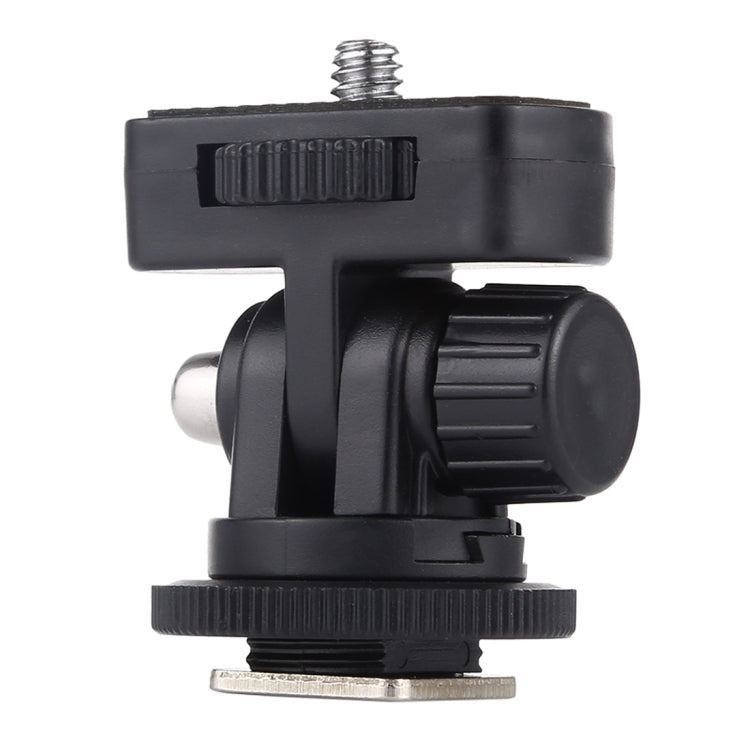 PULUZ 1/4 inch Screw Thread Cold Shoe Tripod Mount Adapter with 180-Degree Vertical Angle Adjustment