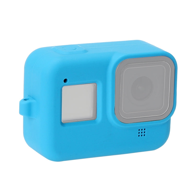 PULUZ Silicone Protective Case Cover with Wrist Strap for GoPro HERO8 Black (Blue)