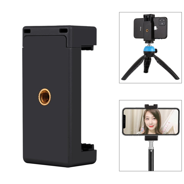 PULUZ Selfie Stick Tripod Mount Phone Clamp with Versatile Features (Black)