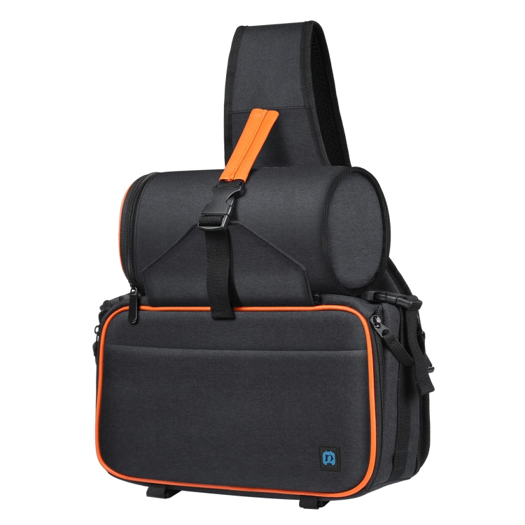 PULUZ Triangle Style SLR Camera Bag Sling: Waterproof Backpack with Removable Lens Bag (Black)