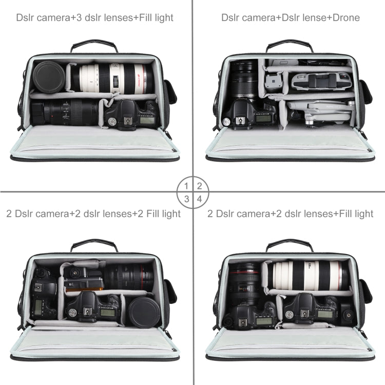 PULUZ Waterproof and Shock-Resistant Camera Shoulder Bag (Black)