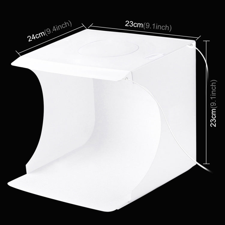 PULUZ 20cm LED Light Photo Studio Shooting Tent Box Kit with 2 LED Panels and 6 Backdrops