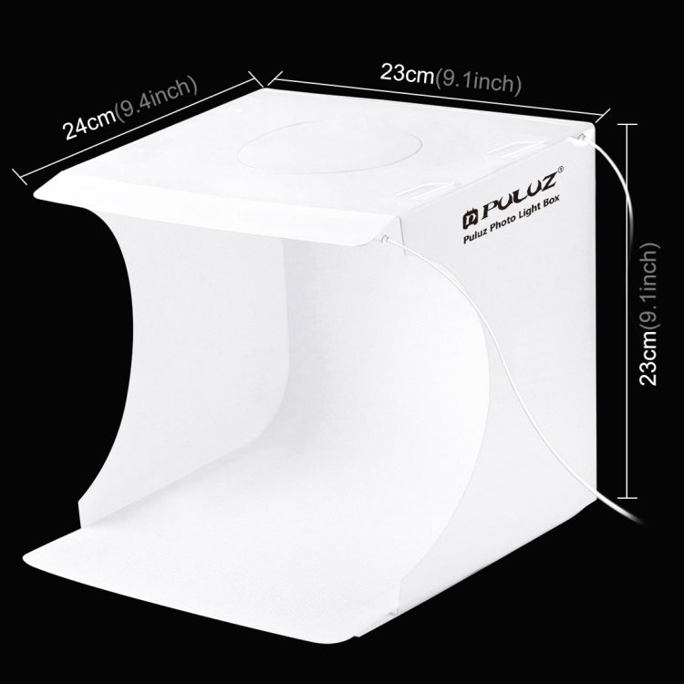 PULUZ 20cm LED Light Photo Studio Box Kit with 2 Panels
