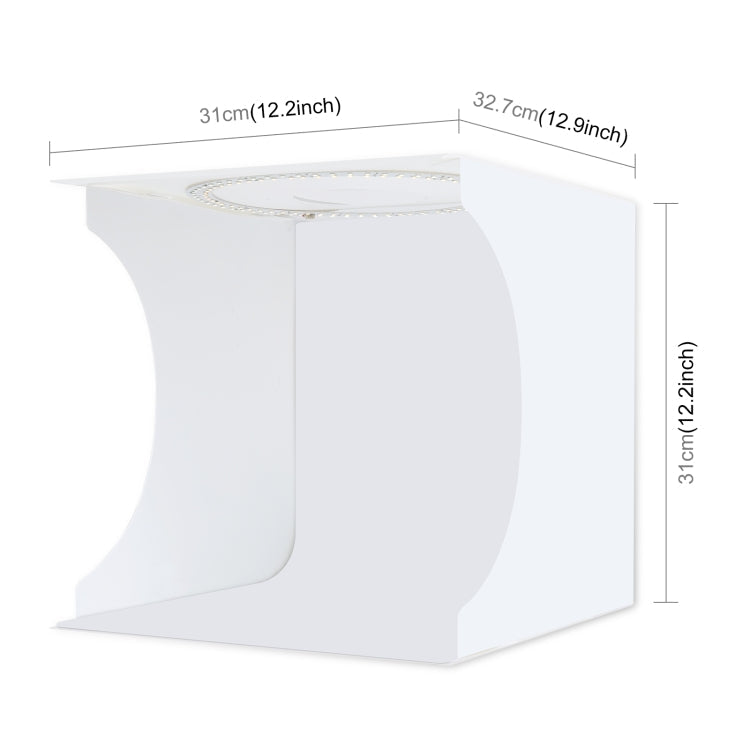PULUZ 30cm Portable Foldable Ring Light Photo Studio Tent Kit with 6 Color Backdrops