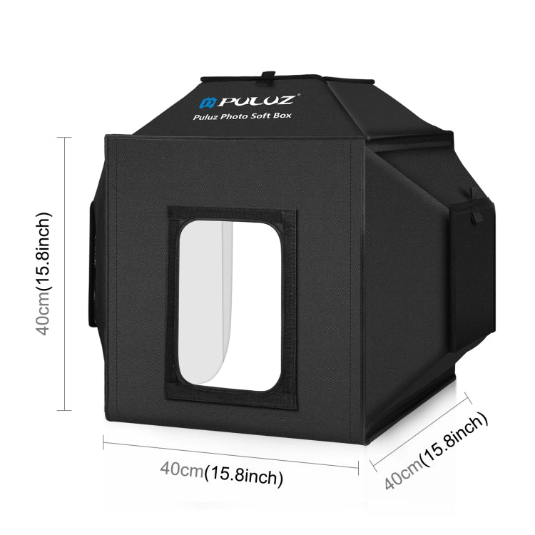 PULUZ 40cm Studio Photography Lighting Kit with Folding Tent and 4 Backdrops