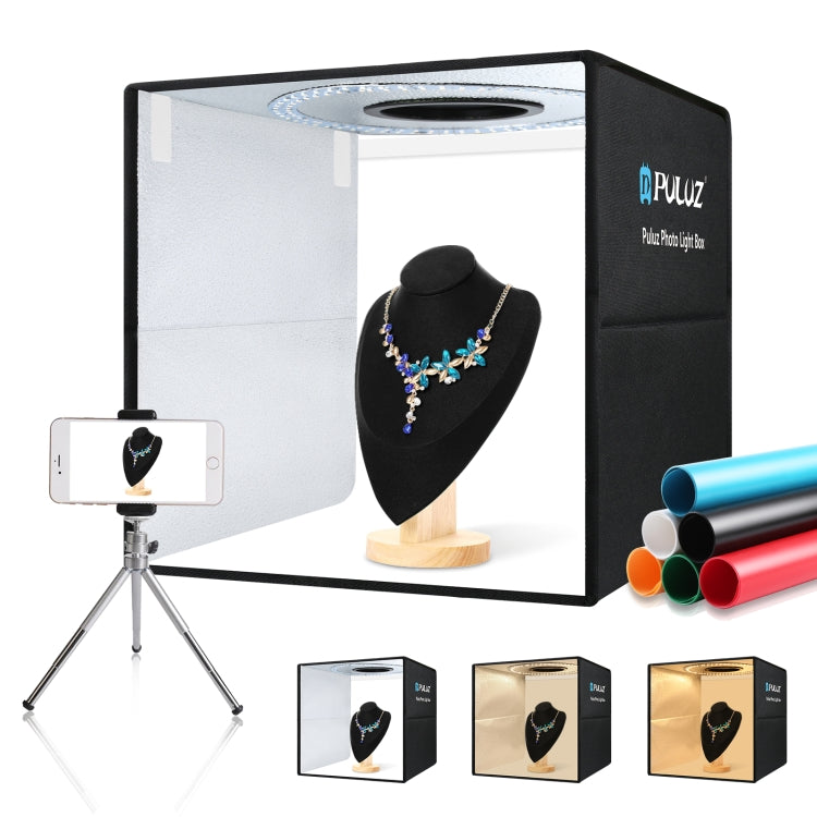 PULUZ 40cm Portable Ring Light Studio Shooting Tent Box with 6 Backdrops