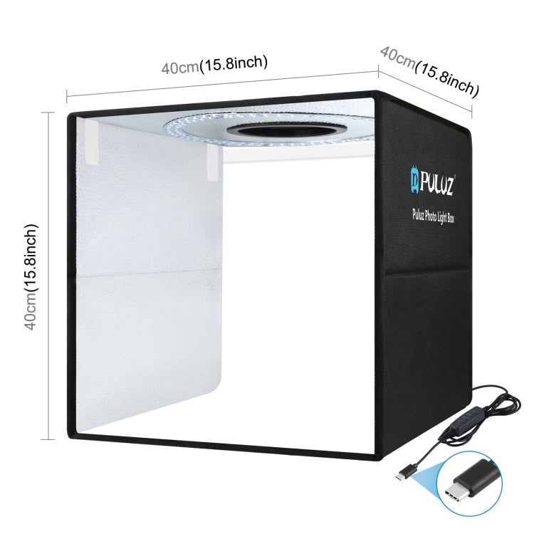 PULUZ 40cm Portable Ring Light Studio Shooting Tent Box with 6 Backdrops