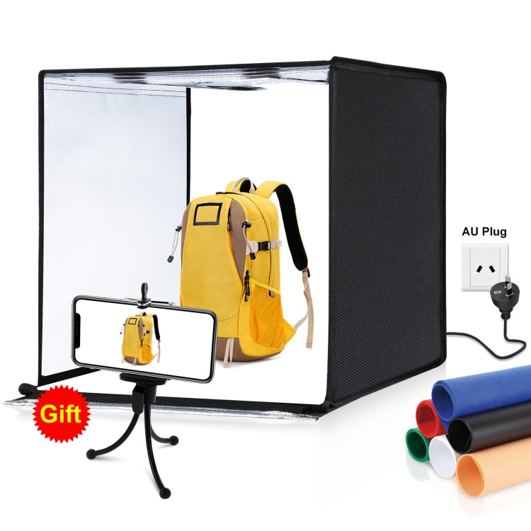 PULUZ Photo Studio Light Box Portable 24x24x24 Inch Tent Kit with LED Lights and Backdrops