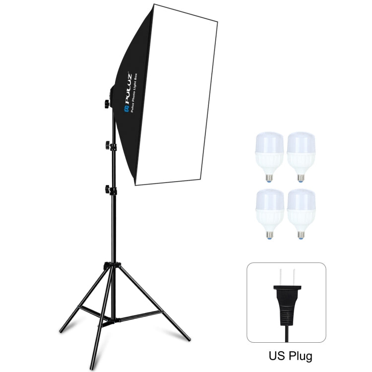 PULUZ 50x70cm Studio Softbox Photography Lighting Kit with Tripod and LED Light Bulbs