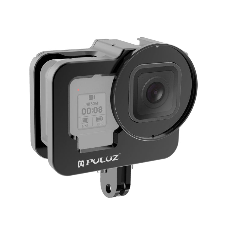 PULUZ Aluminum Alloy Protective Cage for GoPro Hero11/10/9 Black with 52mm UV Lens