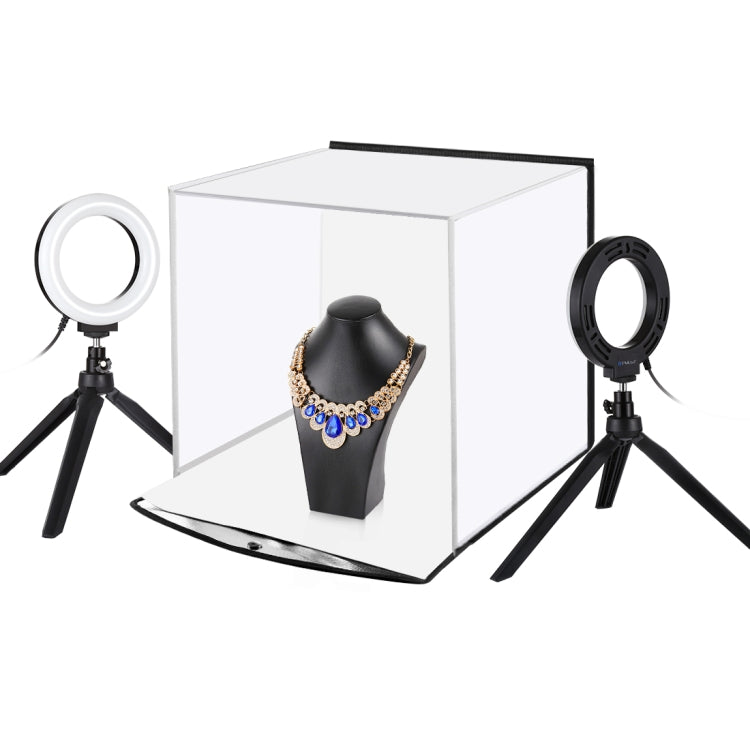 PULUZ 30cm Folding Portable Ring Light Photo Lighting Studio Shooting Tent Box Kit with 6 Colors Backdrops