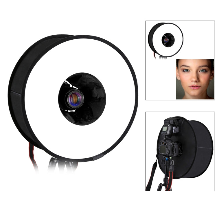 PULUZ 45cm Round Macro and Portrait Softbox Diffuser for SpeedLite Flash